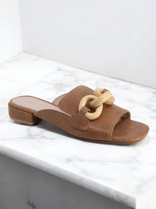 Chocolat Blu - Mules de couro Bell