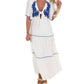 Blue Blush - Embroidered Dreams Tiered Midi Dress