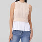525 America - Camilia Mixed Media Cable Tank