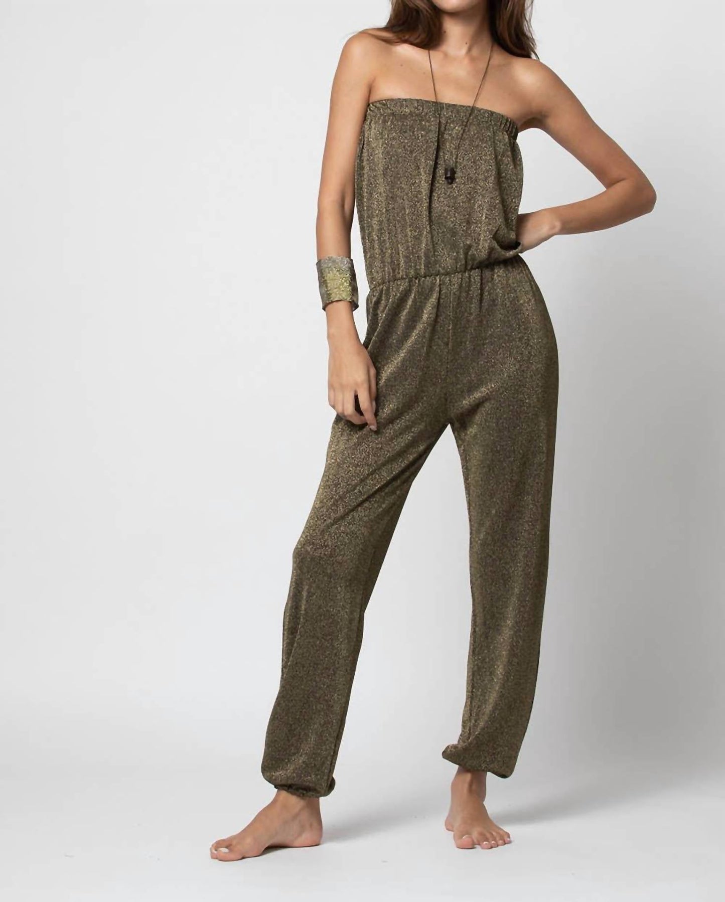 Beliza - Glitter Tube-top & Trousers Jumpsuit