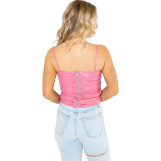 Buddylove - Regata cropped de couro vegano Jolie