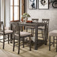 Martha II 7-Piece Counter Height Dining Room Set - Gray