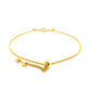14k Yellow Gold Adjustable Evil Eye Bracelet
