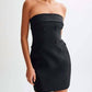 Amourique - Strapless Suiting Mini Dress
