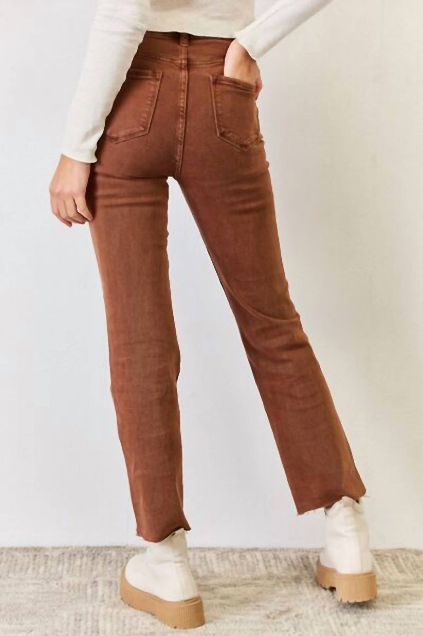 Risen - High Rise Tummy Control Straight Jeans