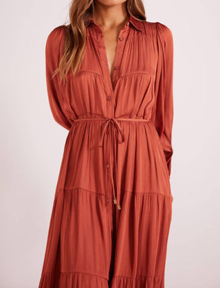 Minkpink - Vestido midi em camadas Hannah