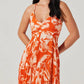 Astr - Blythe Floral Plisse Midi Dress
