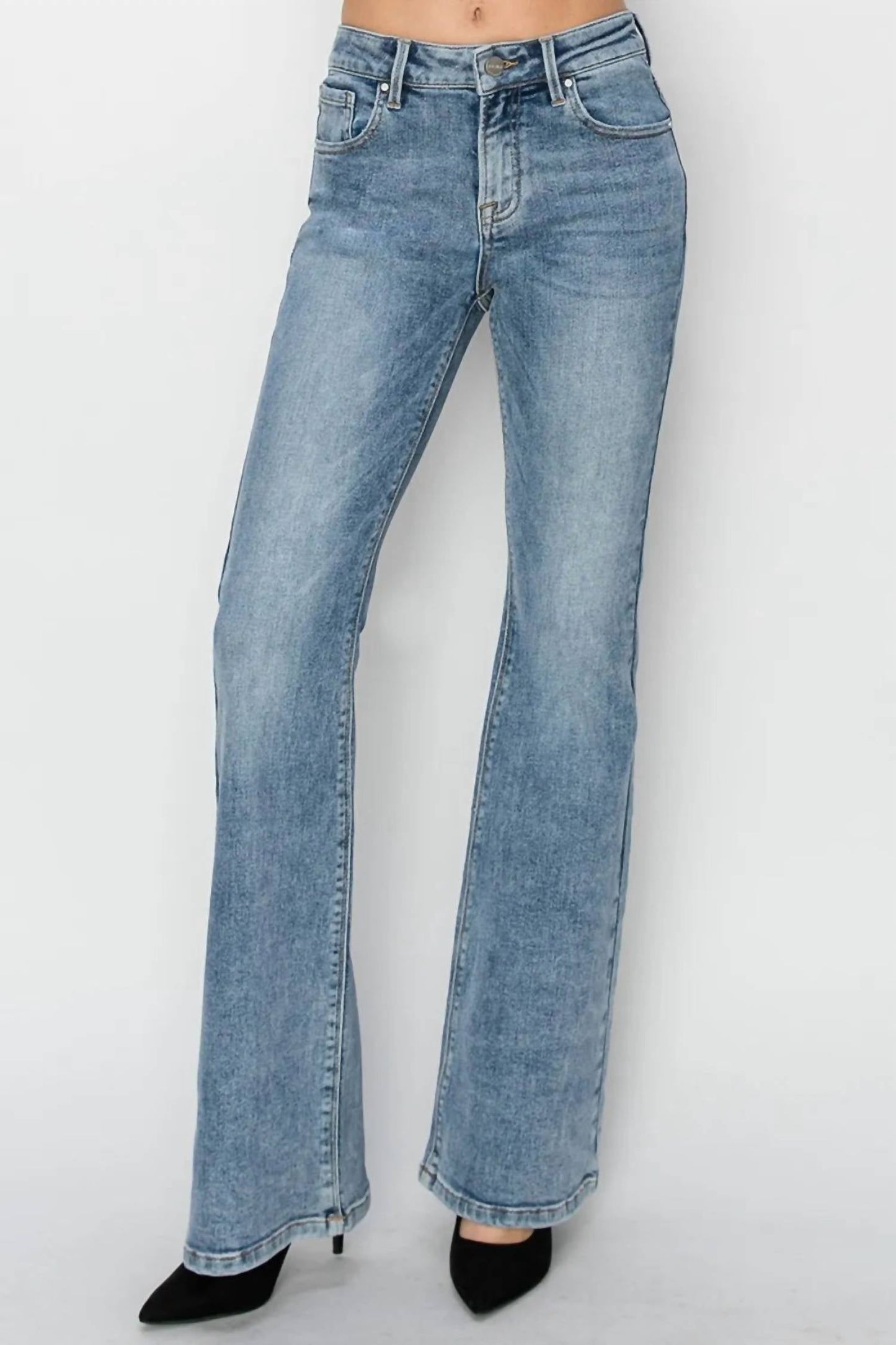 Risen - Full Size Mid Rise Bootcut Jeans