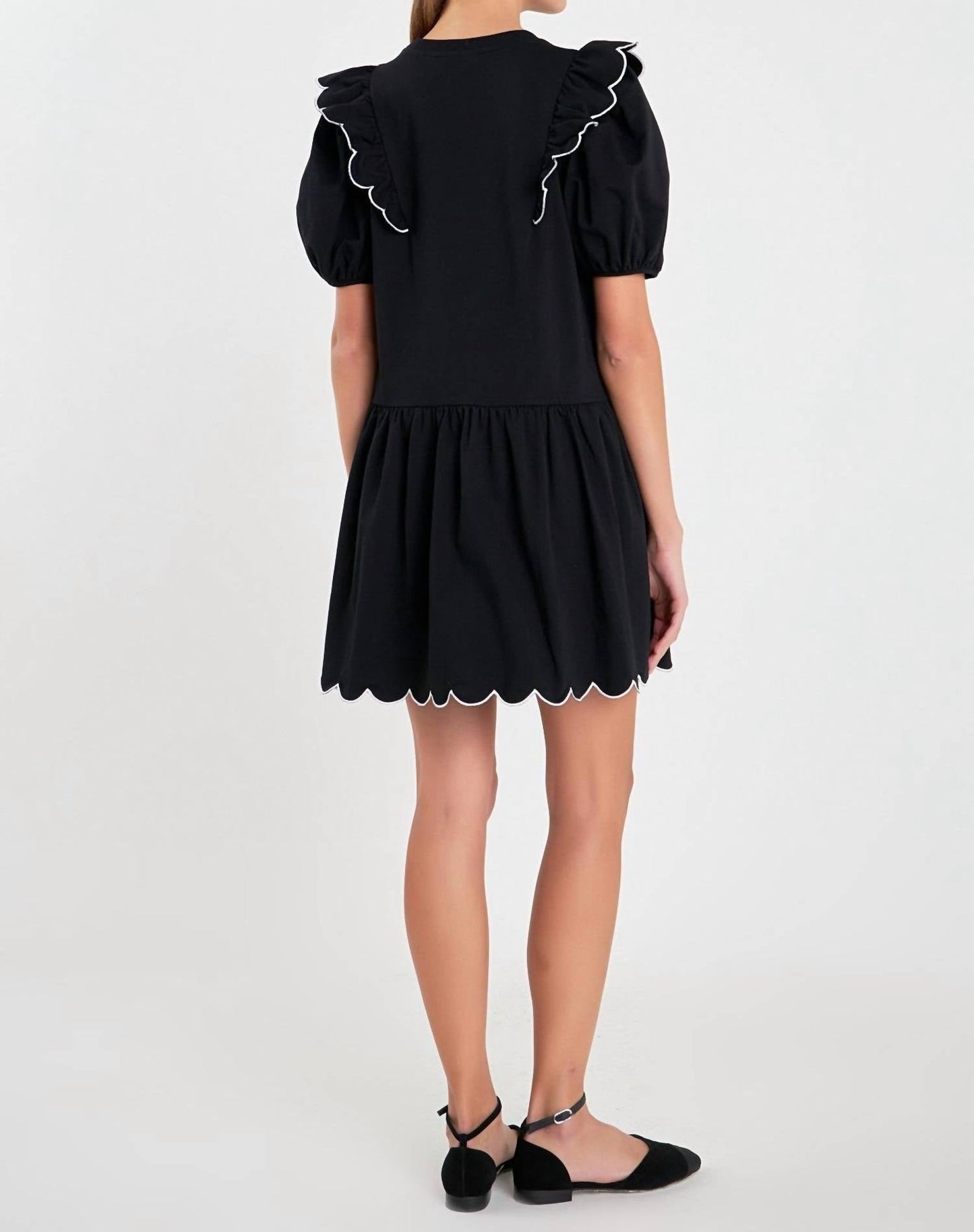 2.7 August Apparel - Scallop Edge Knit Mini Dress