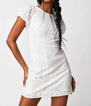 Free People - Vestido curto de renda Hailee