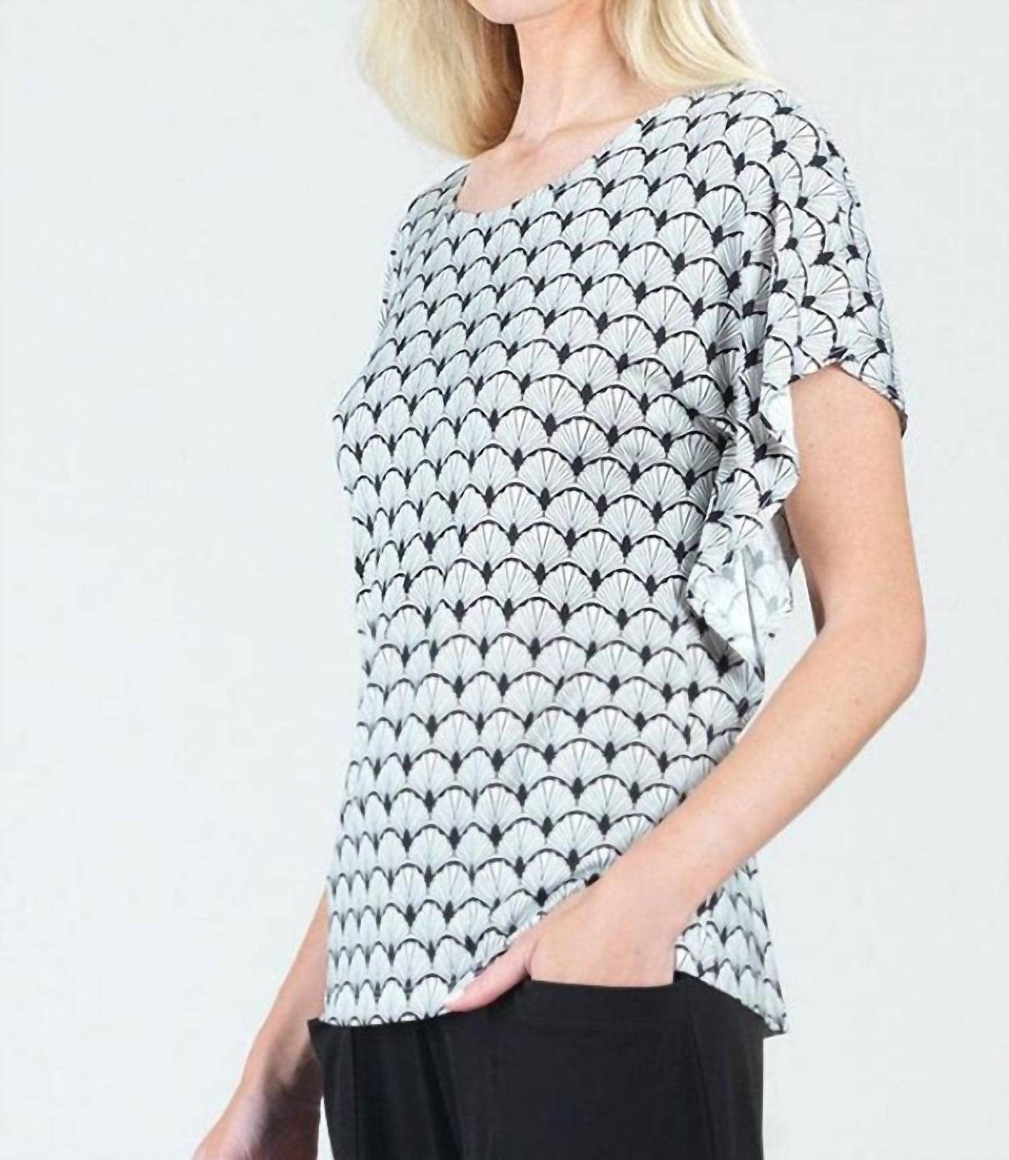 Clara Sunwoo - Buttery Knit Caftan Flutter Sleeve Top