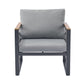4-Pieces Outdoor Metal Patio Furniture Set with Cushions