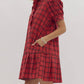 Entro - Plaid Buttoned Mini Dress