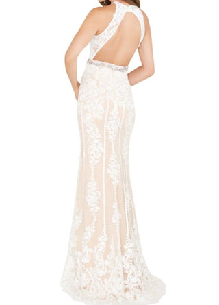 Mac Duggal – Vestido bordado transparente Risque