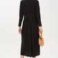 Topshop - Pleated Button Down Casual Long Sleeve Midi Dress