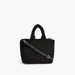 Like Dreams - Bolsa de ombro quadrada feminina Sherpa de pele sintética demi