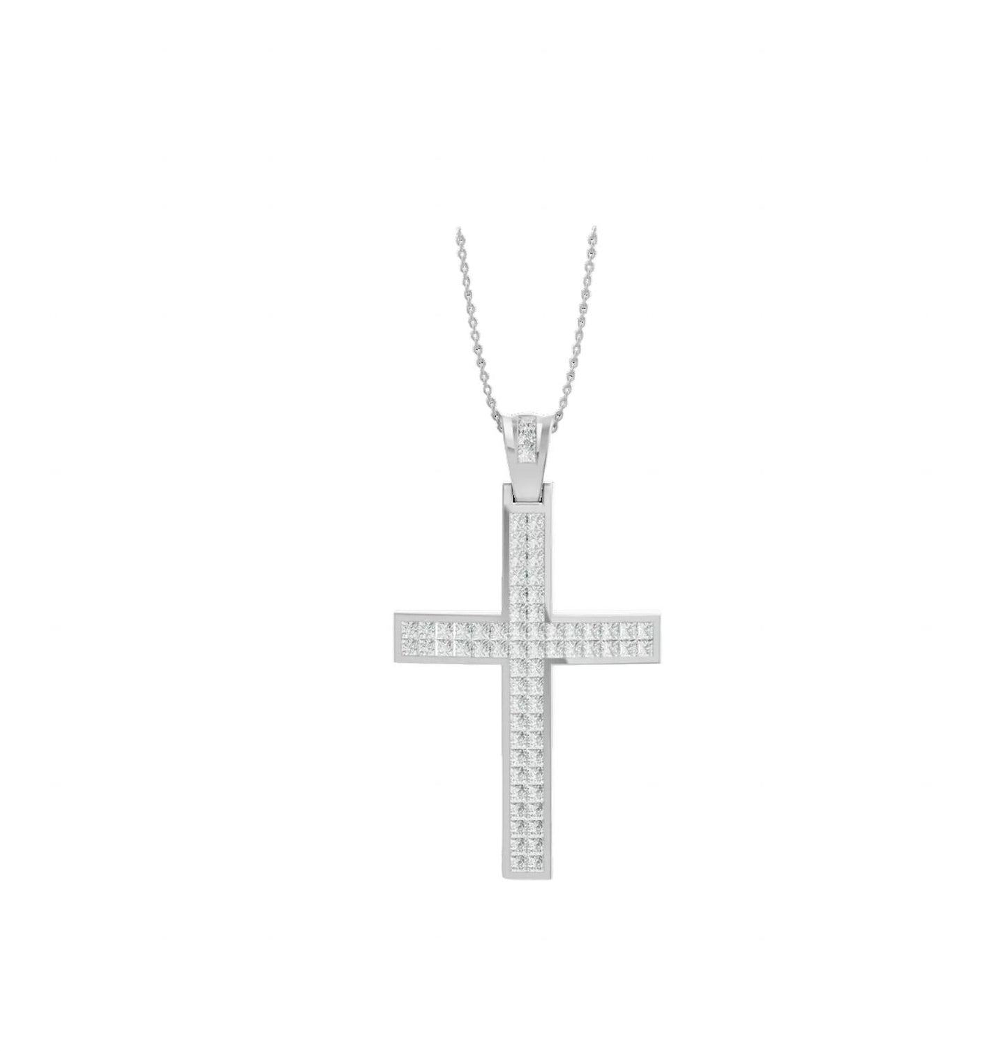 Aamiaa - Stan-p-1.14-3.11-14w Natural Diamond Cross Pendant