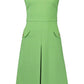 Oscar De La Renta - Women's Sleeveless Inverted Button Dress