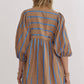 Entro - Striped Babydoll Short Dress