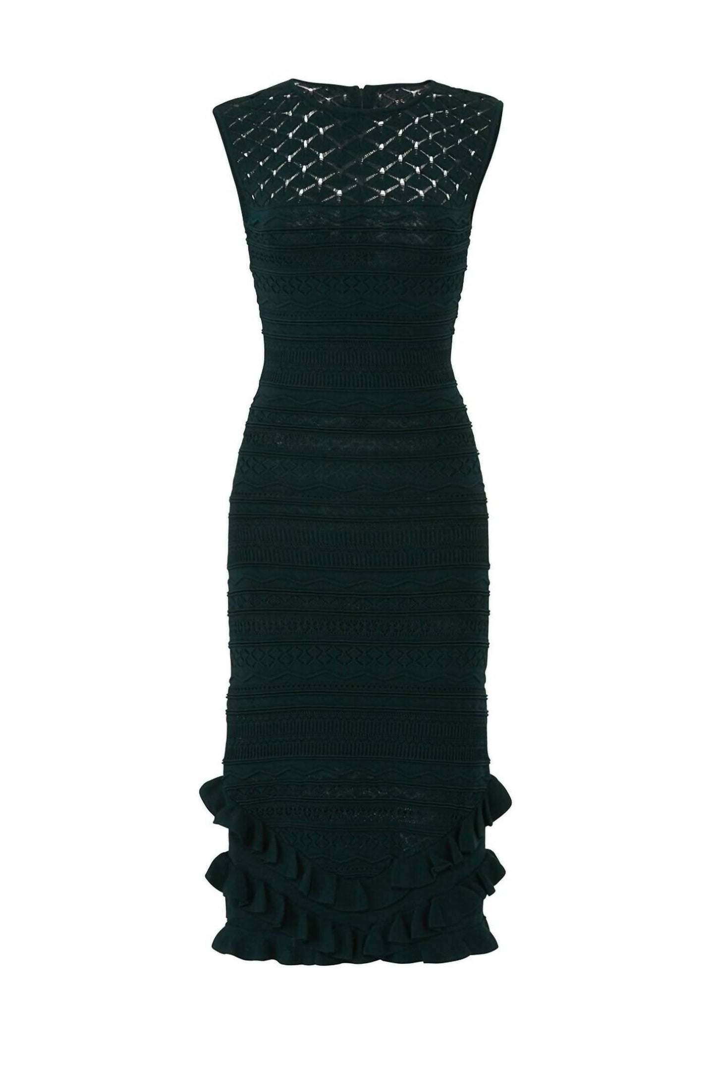 Sachin & Babi - Skye Knit Ruffle Bodycon Sleeveless Dress
