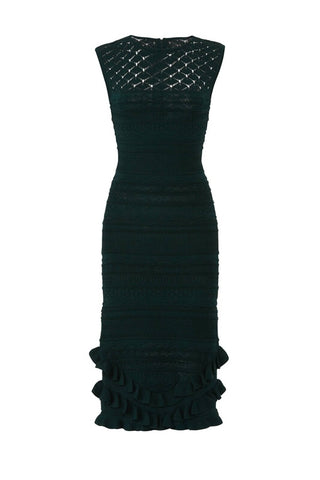 Sachin &amp; Babi - Vestido justo sem mangas com babados e malha Skye