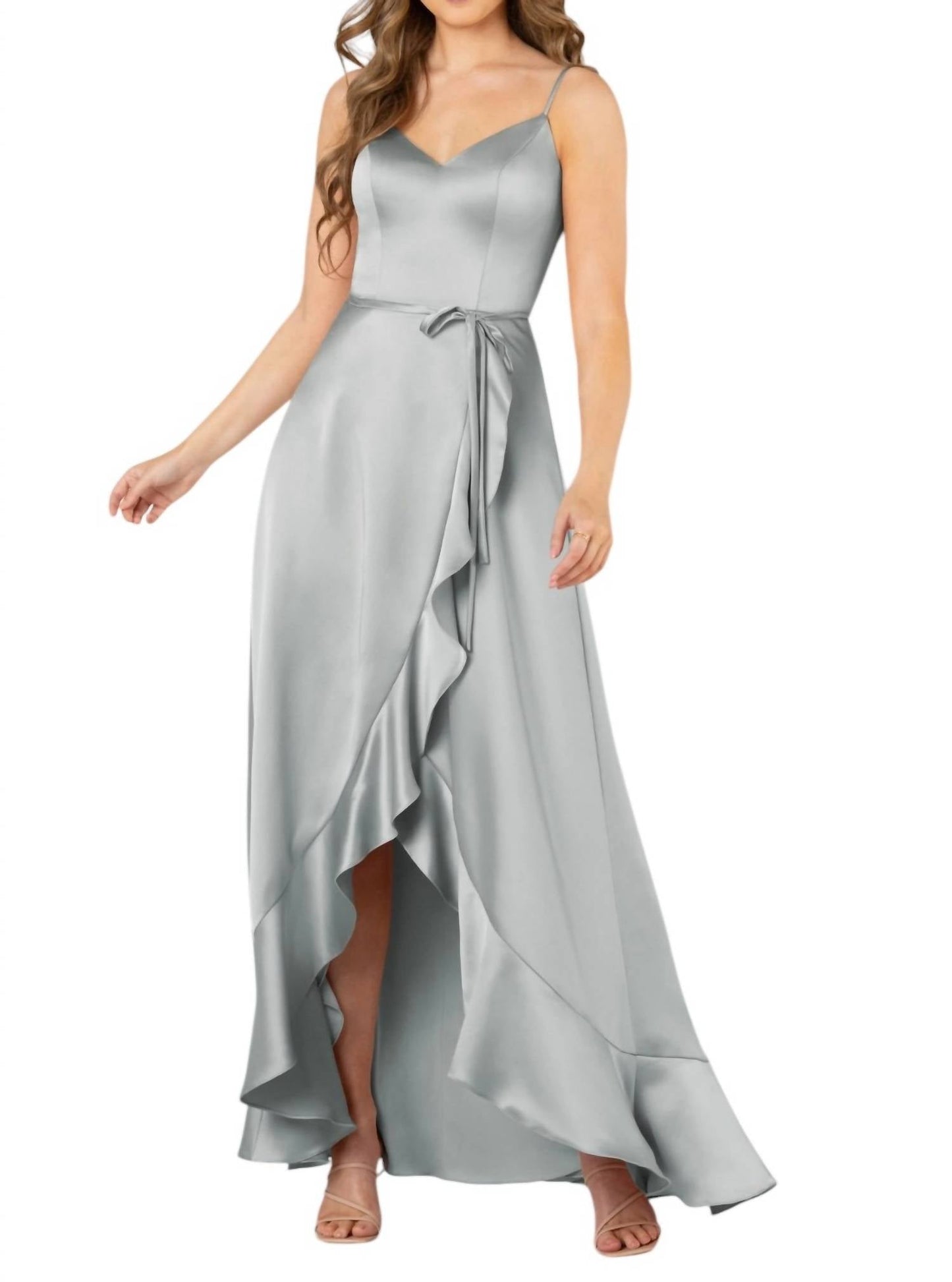 Sorella Vita - High-Low Sweetheart Neckline Bridesmaid Dress with Spaghetti Straps