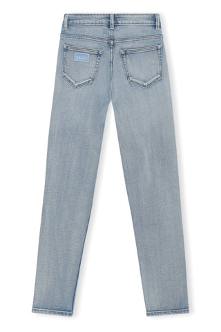 Ganni - Calça Jeans Cropped com Elástico Confortável