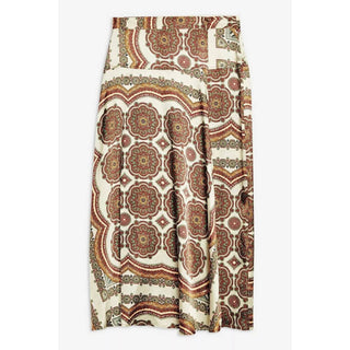 Topshop - Saia midi envolvente com estampa paisley e cetim enviesado