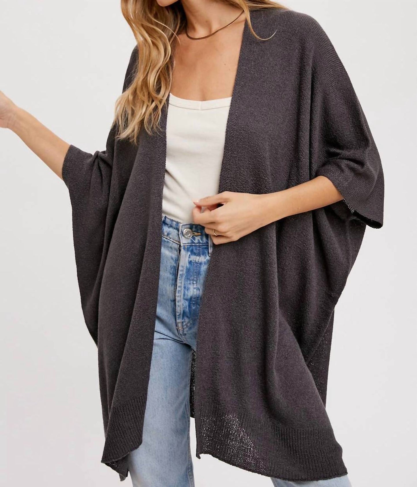 Bluivy - Ayla Wide Sleeve Open Front Cardigan