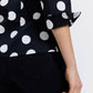 Foxcroft - Women's Salina Polka Dot Three Quarter Sleeve Top
