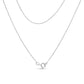 .925 Sterling Silver Purple Amethyst and Diamond Accent Art Deco Style 18" Pendant Necklace (I-J Color, I1-I2 Clarity)