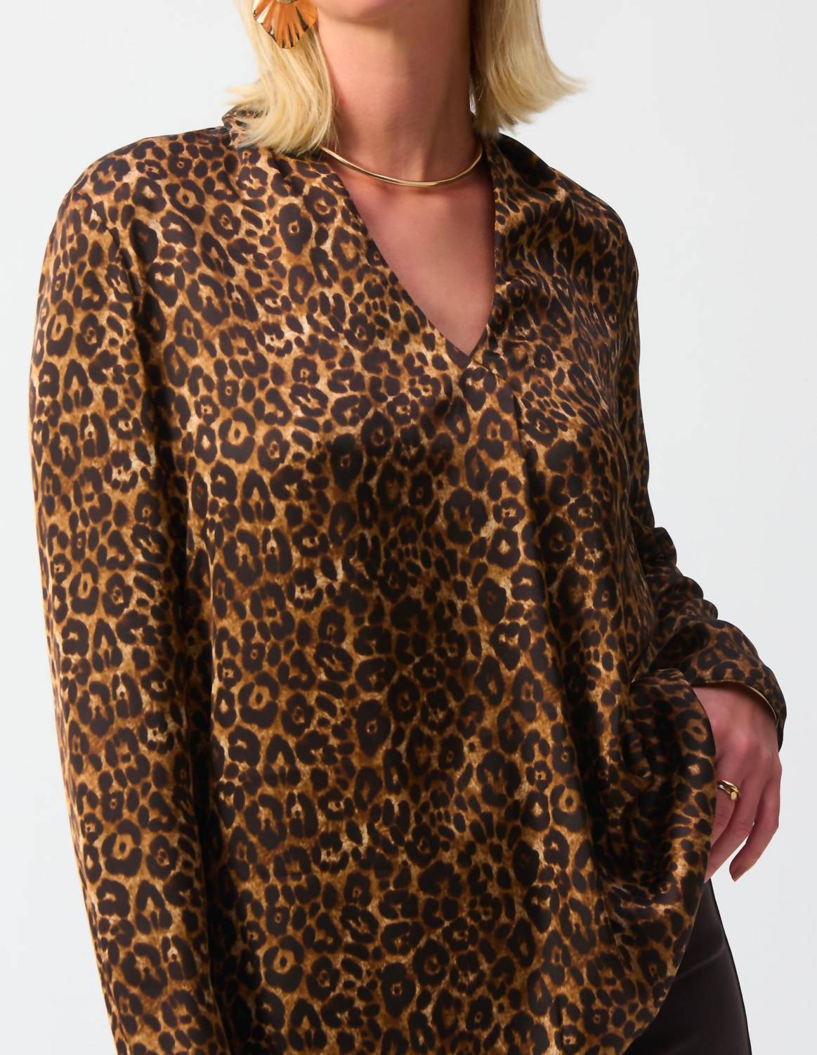 Joseph Ribkoff - Satin Animal Print Top