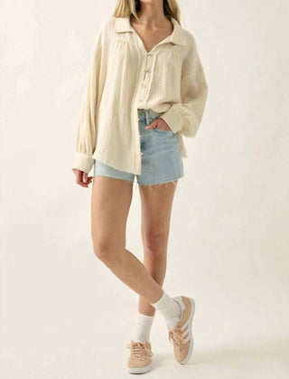 Promesa - Cotton Raw-edge Button-up Shirt