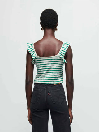 Nation Ltd - Rosa Stripe Ruffle Tank Top