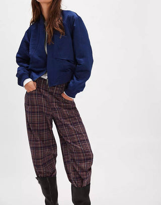 Free People - Ellie Satin Bomber Jacket