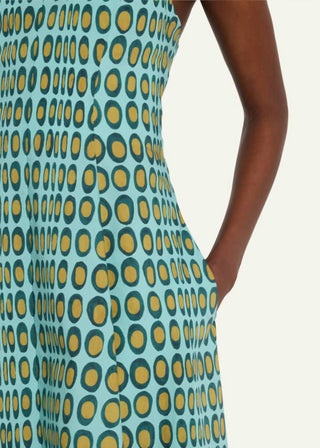 Christopher John Rogers - Vestido midi com decote em V e bolinhas