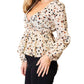 Double Take - Vibrant Plunge Peplum Top
