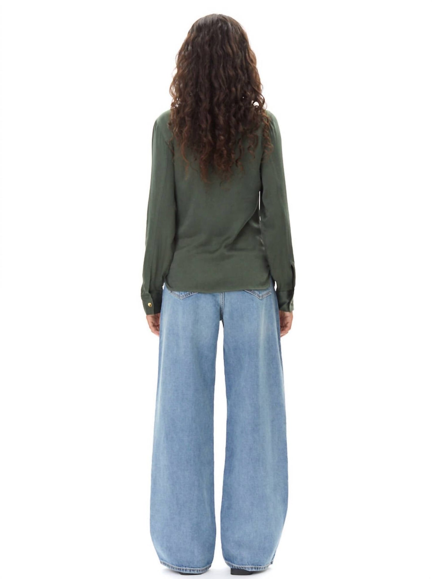 Ganni - Washed Satin Shirt