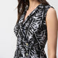 Joseph Ribkoff - Leaf Print Sleeveless A-line Dress