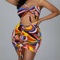 Good Time Usa - Amber Two Piece Wrap Top Mini Skirt
