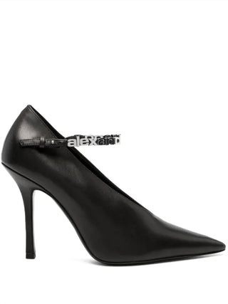 Alexander Wang - Sapatos femininos Delphine 105 mm com letras do logotipo