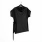 Clara Sunwoo - Liquid Leather Funnel Neck Side Vent Tie Tunic
