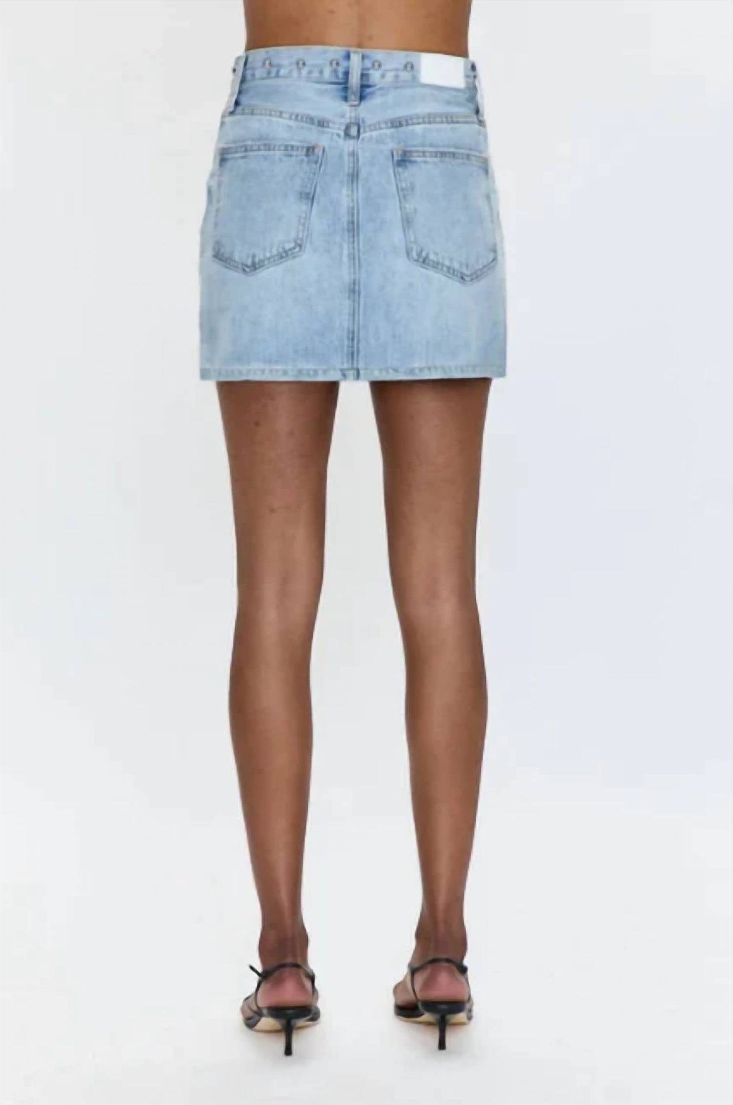 Pistola - Skye Studded Denim Mini Skirt
