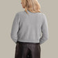 525 America - Lorena Crewneck Textured Sweater Jacket