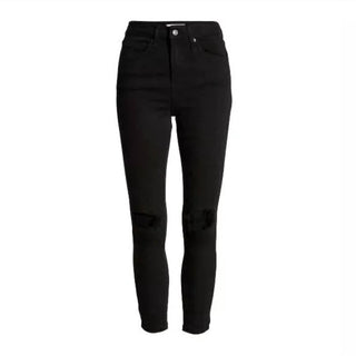 Topshop - Calça jeans skinny rasgada e elástica Jamie de cintura alta