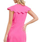 Tcec - Scalloped Detail Dress