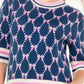 Thml - Bow Print Short Sleeve Sweater
