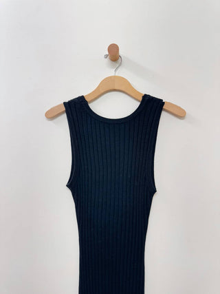 Deluc - Vestido longo canelado em malha Amora
