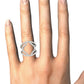 14k White Gold Diamond Flower Style Dual Band Ring (5/8 cttw)