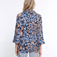 Multiples - Indigo Floral Wire Collar Jacket